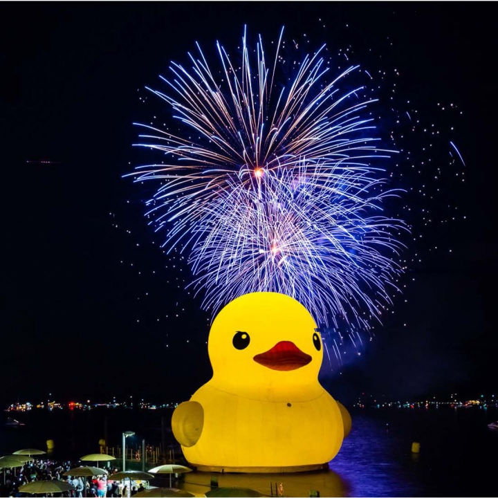 Worlds Largest Duck Lights the Night at Toronto Harbour Over Canada Day Weekend Illuminated by Chroma-Q Studio Force luminaires