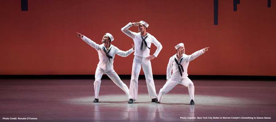 New York City Ballet in Warren Carlyle’s Something to Dance About. Photo credit Rosalie O’Connor