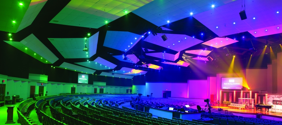 Chroma-Q Inspire House Lights Transform Pleasant Valley Baptist Church